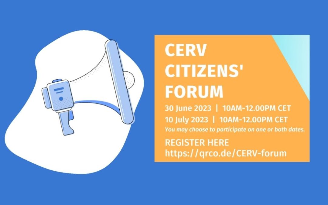 Kviečiame dalyvauti CERV piliečių forume, skirtame CERV-2023-CITIZENS-CIV kvietimui!