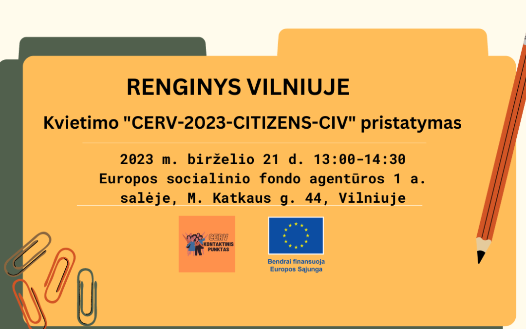 Kviečiame į kvietimo pristatymą Vilniuje!