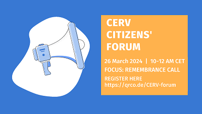Kviečiame dalyvauti CERV piliečių forume, skirtame CERV-2024-CITIZENS-REM kvietimui!